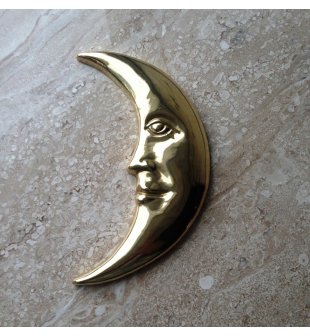 Настенное украшение Луна большая F-814 в блестящей латуни