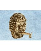 Маска-накладка резная "Вакх" с краном ДИММАРКЕТ 0266 латунная