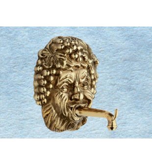 Маска-накладка резная "Вакх" с краном ДИММАРКЕТ 0266 латунная