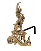 Ограничитель для дров "Венецианский" SX в состаренной и блестящей латуни