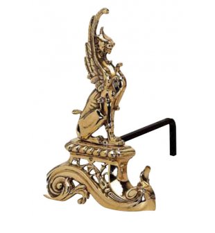 Ограничитель для дров "Венецианский" SX в состаренной и блестящей латуни