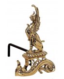 Ограничитель для дров "Венецианский" DX в состаренной и блестящей латуни