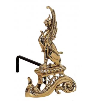 Ограничитель для дров "Венецианский" DX в состаренной и блестящей латуни