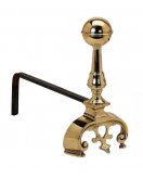 Ограничитель для дров в блестящей и состаренной латуни