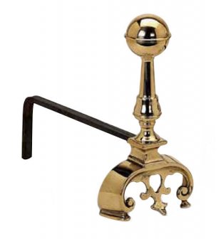 Ограничитель для дров в блестящей и состаренной латуни