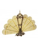 Экран декоративный "Веер" в блестящей и состаренной латуни