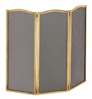 Экран декоративный для защиты от искр в блестящей и состаренной латуни