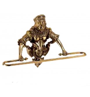 Держатель для кухонных полотенец "Дама" в блестящей и состаренной латуни