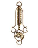 Термометр в блестящей и состаренной латуни
