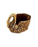 Лебедь в блестящей и состаренной латуни