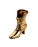 Сапожок в блестящей и состаренной латуни