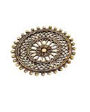 Подставка под горячее круглая в блестящей и состаренной латуни