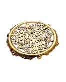 Подставка под горячее круглая в блестящей латуни