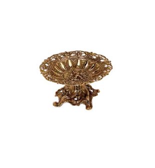 Конфетница в блестящей и состаренной латуни