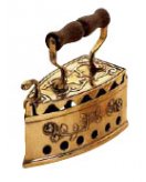 Утюг пресс-папье 00280 в состаренной и блестящей латуни