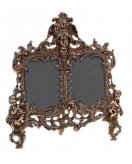 Рамка для фото двойная в состаренной латуни