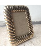 Рамка для фото "Коса" 00051 в блестящей латуни