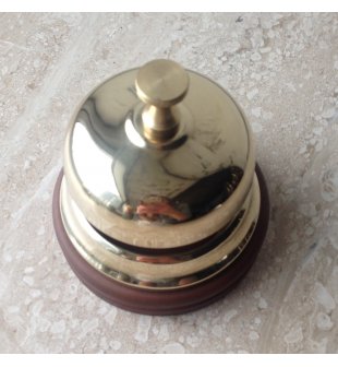 Звонок настольный Диммарк 00658, блестящая латунь