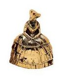 Колокольчик "Дама" в состаренной латуни