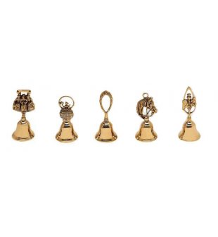 Набор колокольчиков в блестящей латуни