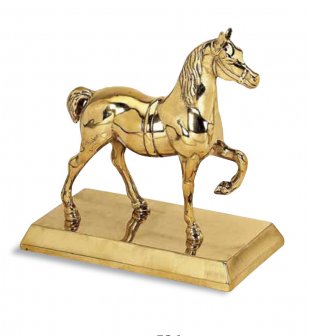 Аксессуар "Лошадь" на прямоугольном основании в состаренной латуни