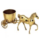 Аксессуар "Лошадь с тележкой" в состаренной латуни
