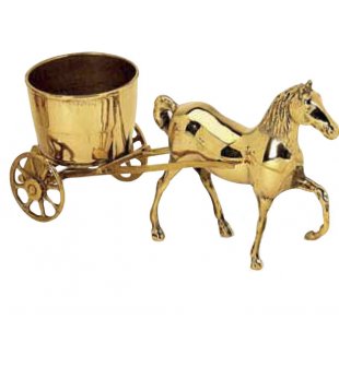 Аксессуар "Лошадь с тележкой" в состаренной латуни