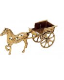 Аксессуар "Лошадь с двуколкой" в блестящей латуни