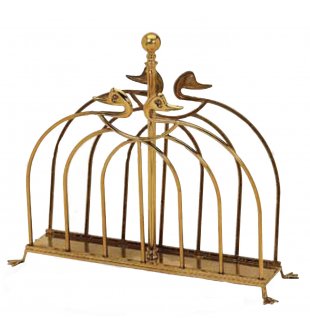 Журнальница в блестящей и состаренной латуни