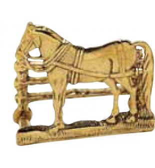 Держатель для бумаг "Лошадь" в блестящей латуни