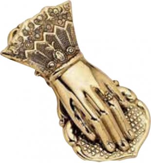 Пресс-папье "Рука" в состаренной латуни