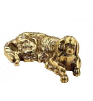 Аксессуар "Собака" в блестящей и состаренной латуни