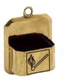 Подставка для спичек в блестящей и состаренной латуни