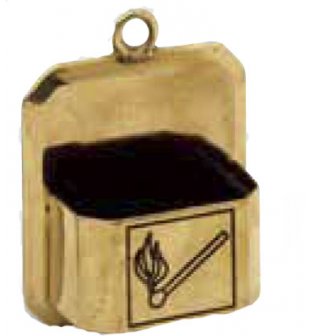 Подставка для спичек в блестящей и состаренной латуни