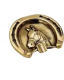 Пепельница "Лошадь" в блестящей латуни