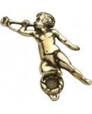 Дверной молоток "Амур" DX в блестящей латуни