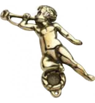 Дверной молоток "Амур" DX в блестящей латуни