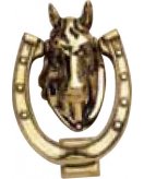 Дверной молоток "Лошадь в блестящей и состаренной латуни