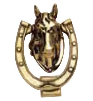 Дверной молоток "Лошадь в блестящей и состаренной латуни