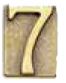 Цифра "7" на дверь в состаренной латуни