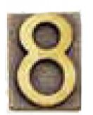 Цифра "8" на дверь в состаренной латуни