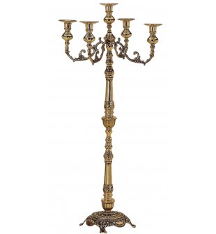 Канделябр пять свечей ДИММАРК 131222, состаренная латунь