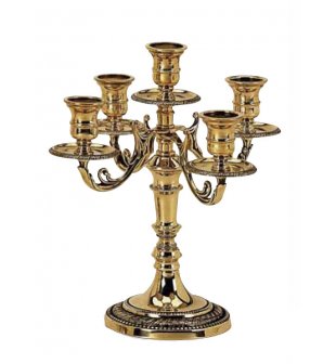 Канделябр пять свечей ДИММАРК 01199, блестящая латунь