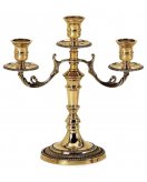 Канделябр три свечи ДИММАРК 00582, блестящая латунь