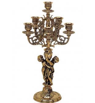 Канделябр шесть свечей ДИММАРК 01122, блестящая латунь