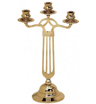 Канделябр три свечи Диммарк 01143, состаренная латунь