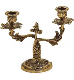 Канделябр две свечи Диммарк 130585, состаренная латунь