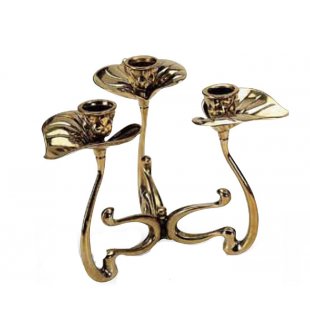 Канделябр три свечи ДИММАРК 01307, блестящая латунь