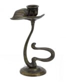 Подсвечник Диммарк Лист 01673, блестящая латунь