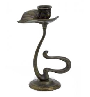 Подсвечник Диммарк Лист 01673, блестящая латунь